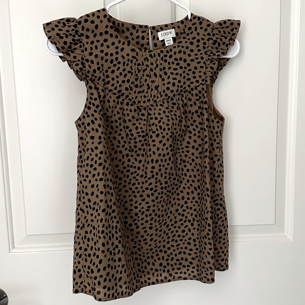 J. Crew Spotted Blouse Tank